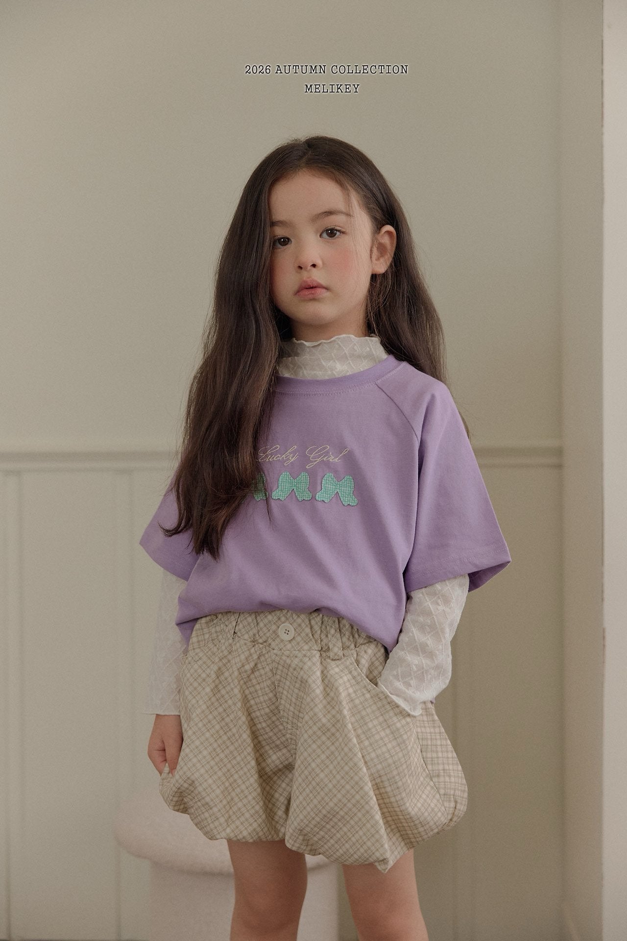 ［Melikey］Lucky ribbon tee