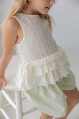 ［lenua］April frill blouse