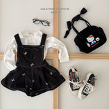 ［Melikey］Ribbon button lace tee