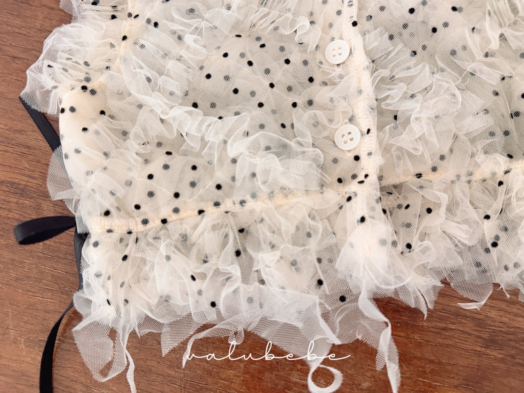 ［valubebe］Dot open ribbon vest (baby)
