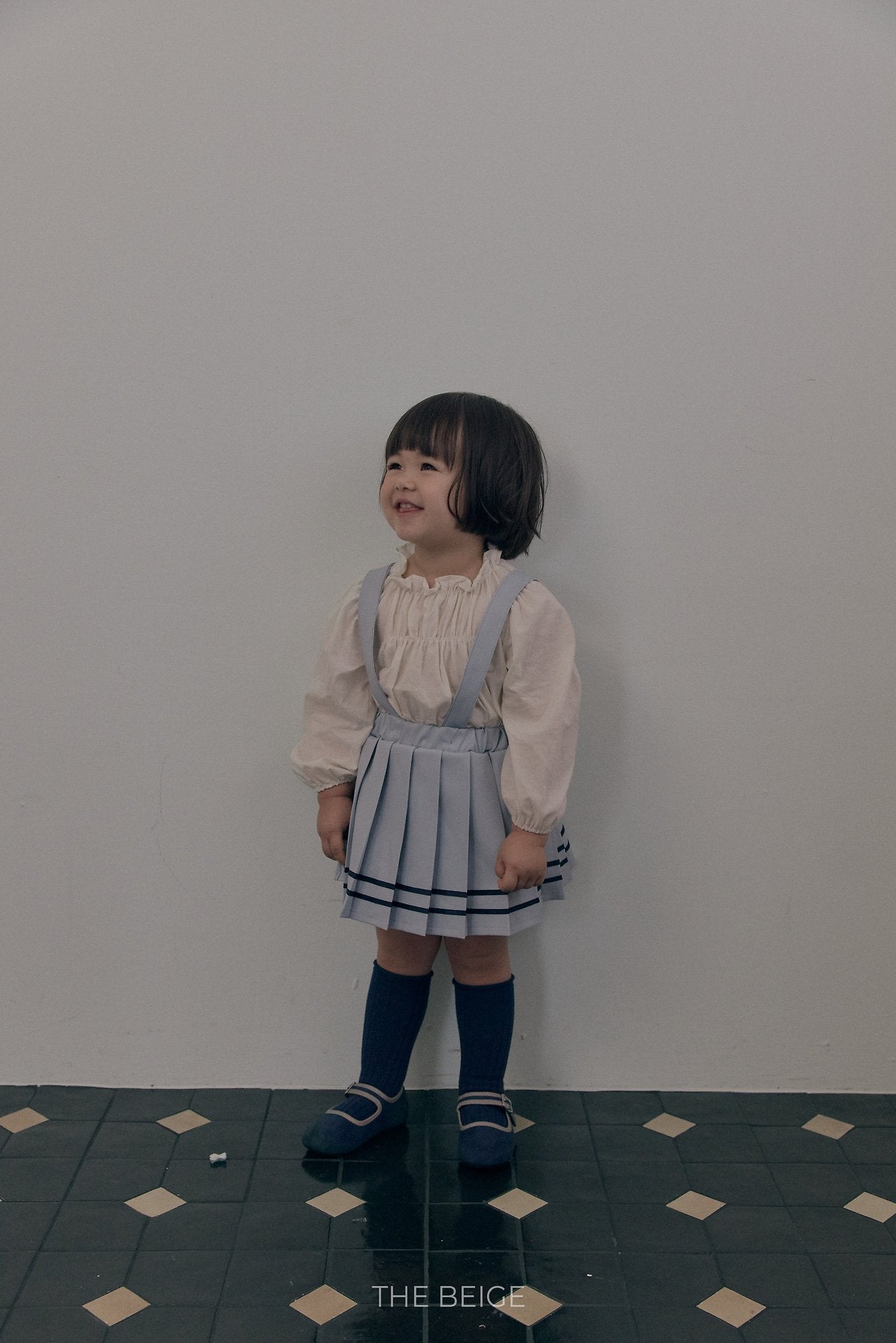 ［The beige］Pleated Skirt
