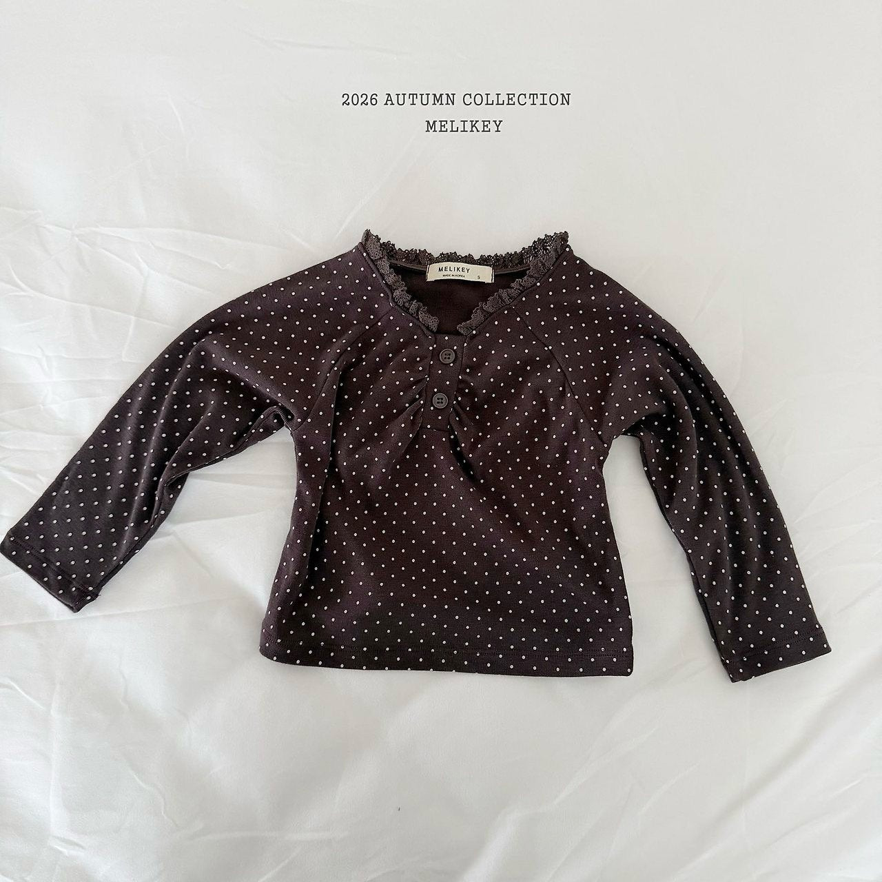 ［Melikey］Dot shirring tee
