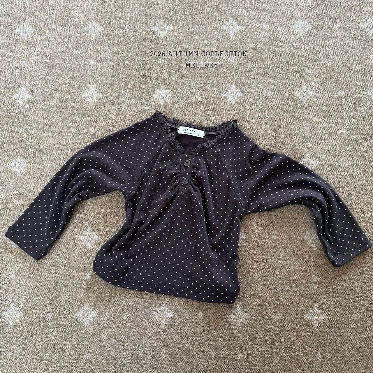 ［Melikey］Dot shirring tee