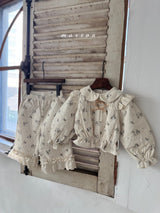 ［marron］Bunny bonnding ribbon blouse