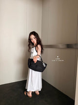 ［comma］Two tone long one-piece