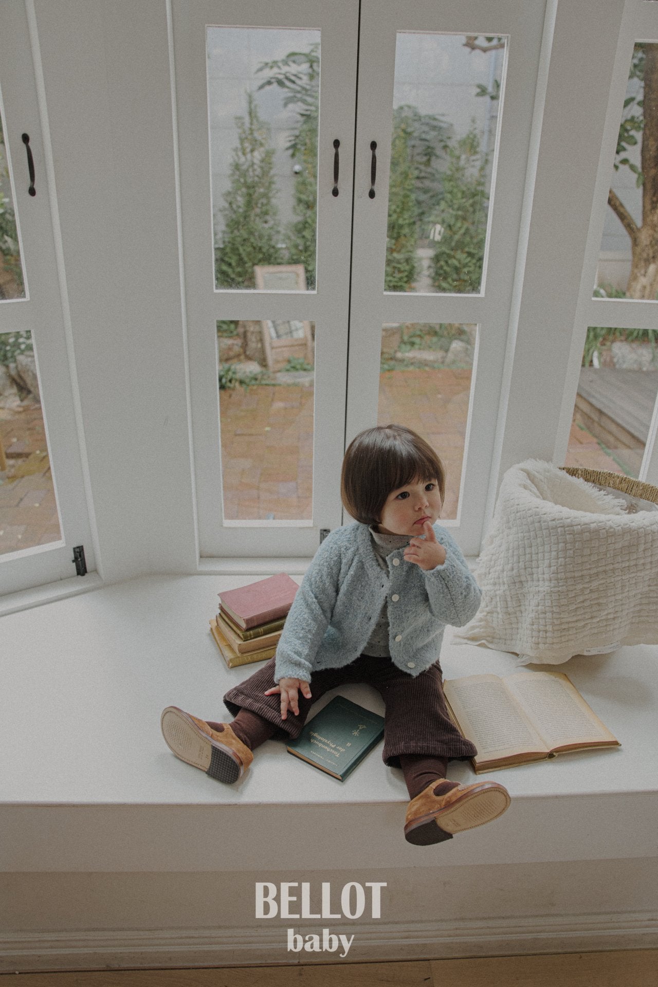 ［BELLOT］Curly alpaca cardigan (baby)