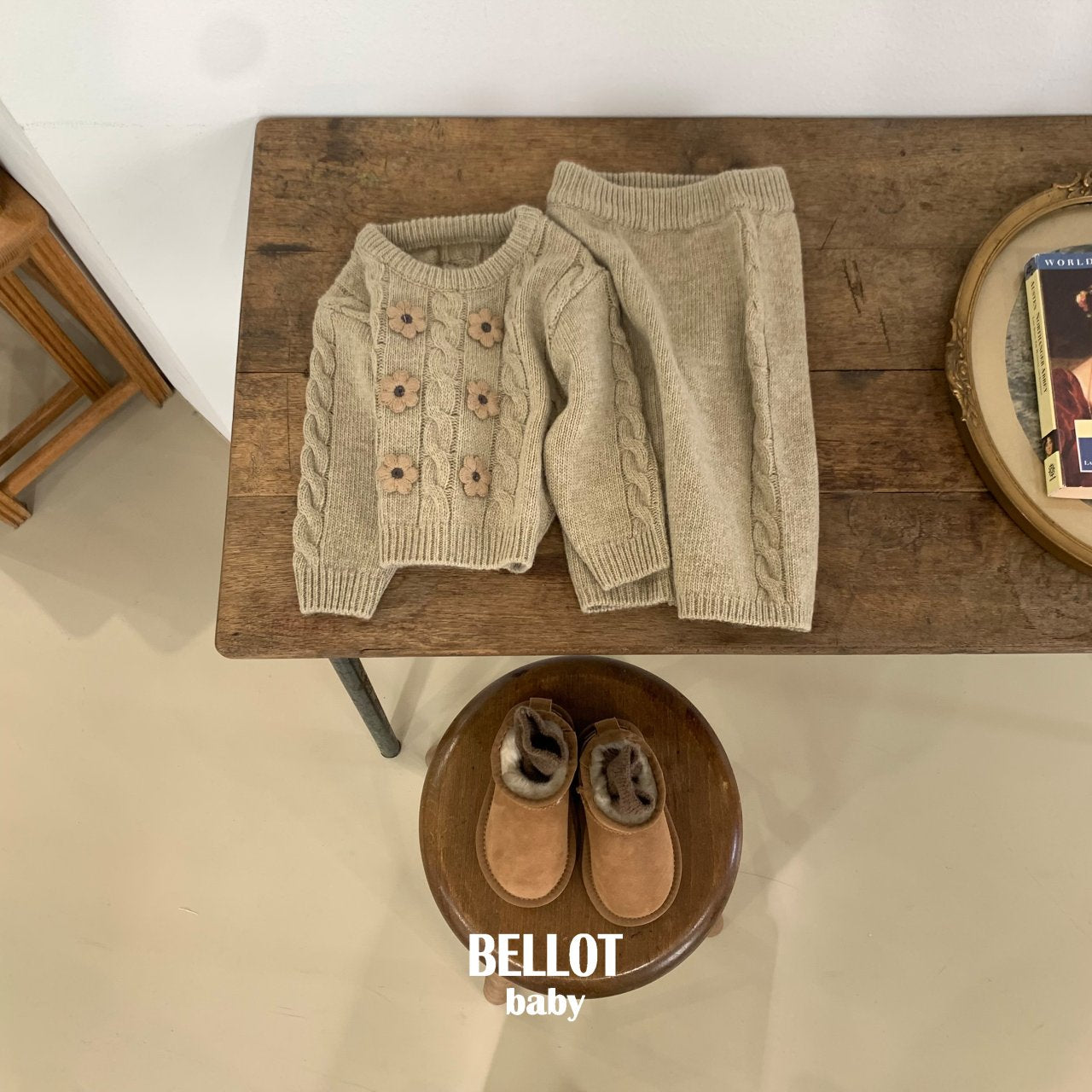 ［BELLOT］Berry cashmere knit pants (baby)