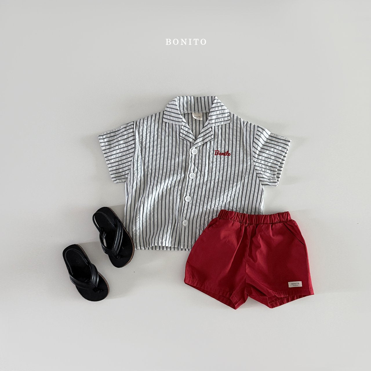 ［Bonito］Couple stripe shirt