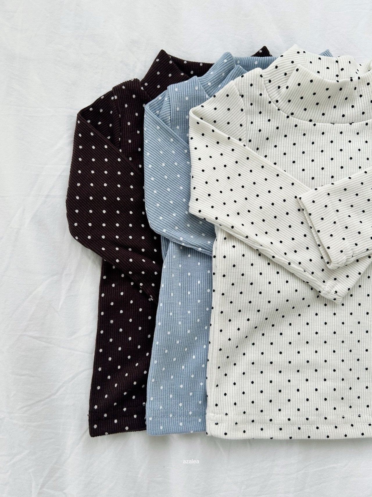 ［azalea］Ghana dot halfneck tops (baby)