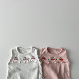 ［LINDO］Cherry frill rompers