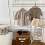 ［BELLOT］Peach check one-piece (baby)