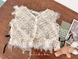 ［valubebe］Dot open ribbon vest (baby)