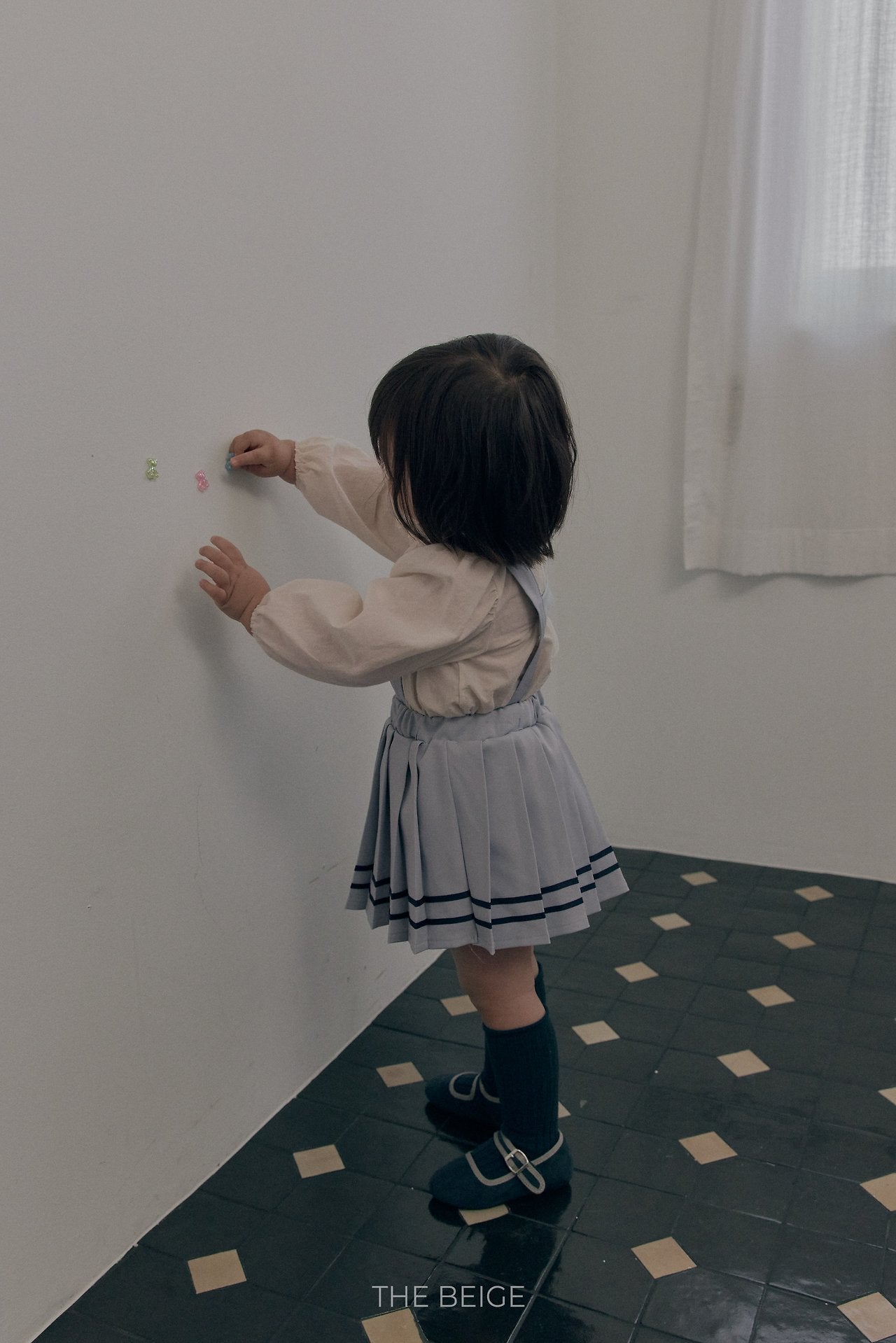 ［The beige］Pleated Skirt