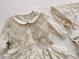 ［valubebe］Dot open ribbon vest (baby)