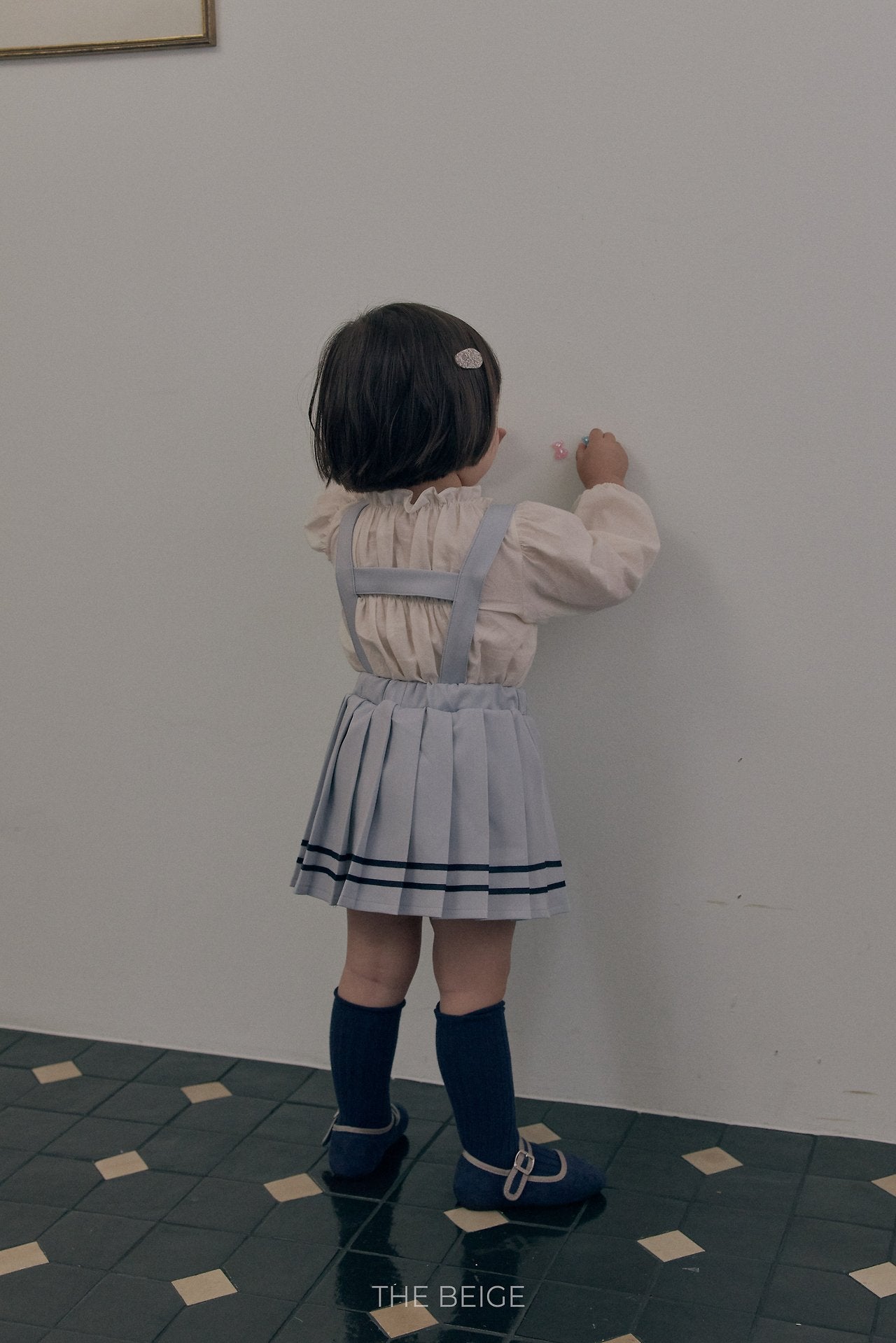 ［The beige］Pleated Skirt