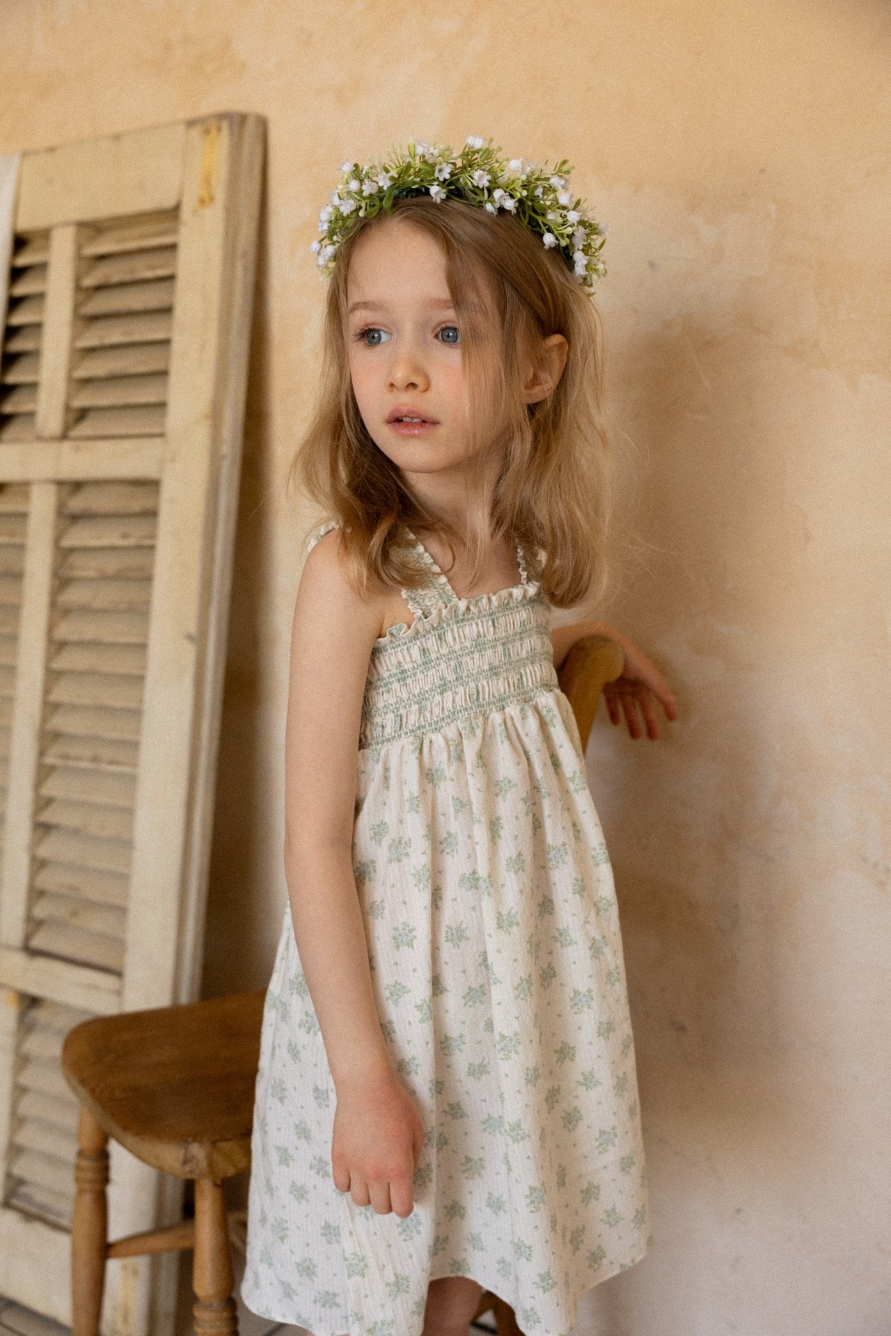 ［perrobebe］Heloise smock one-piece (mint)