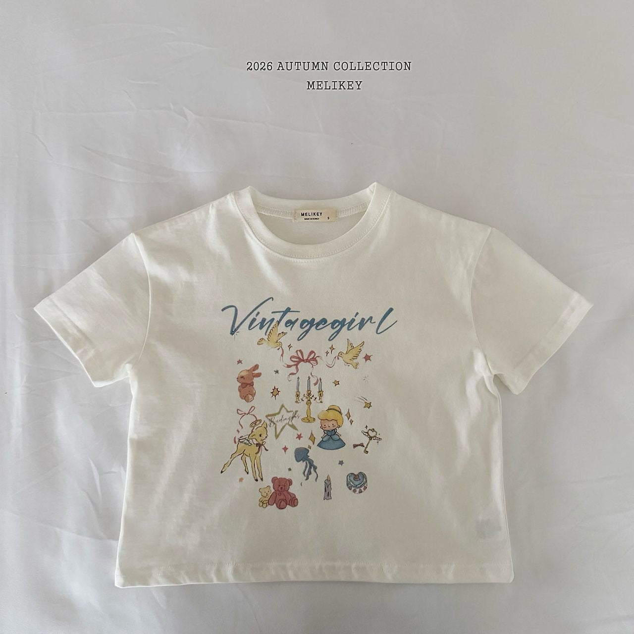 ［Melikey］Vintage girl tee