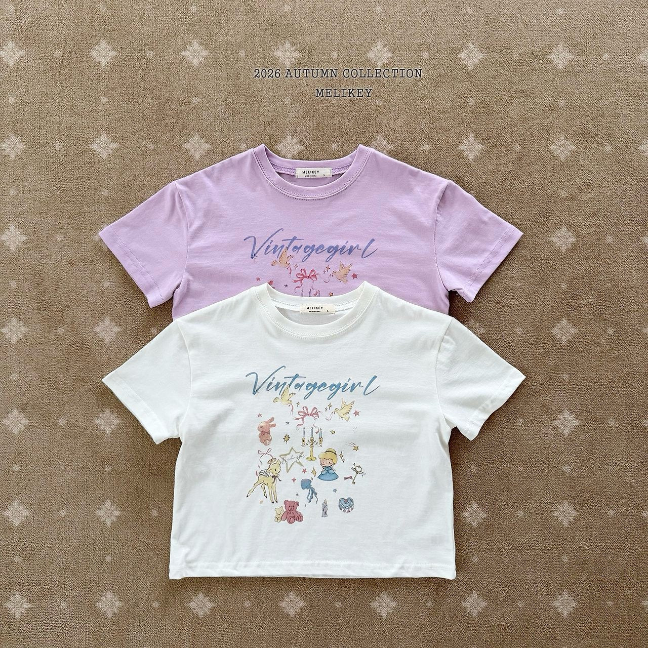 ［Melikey］Vintage girl tee