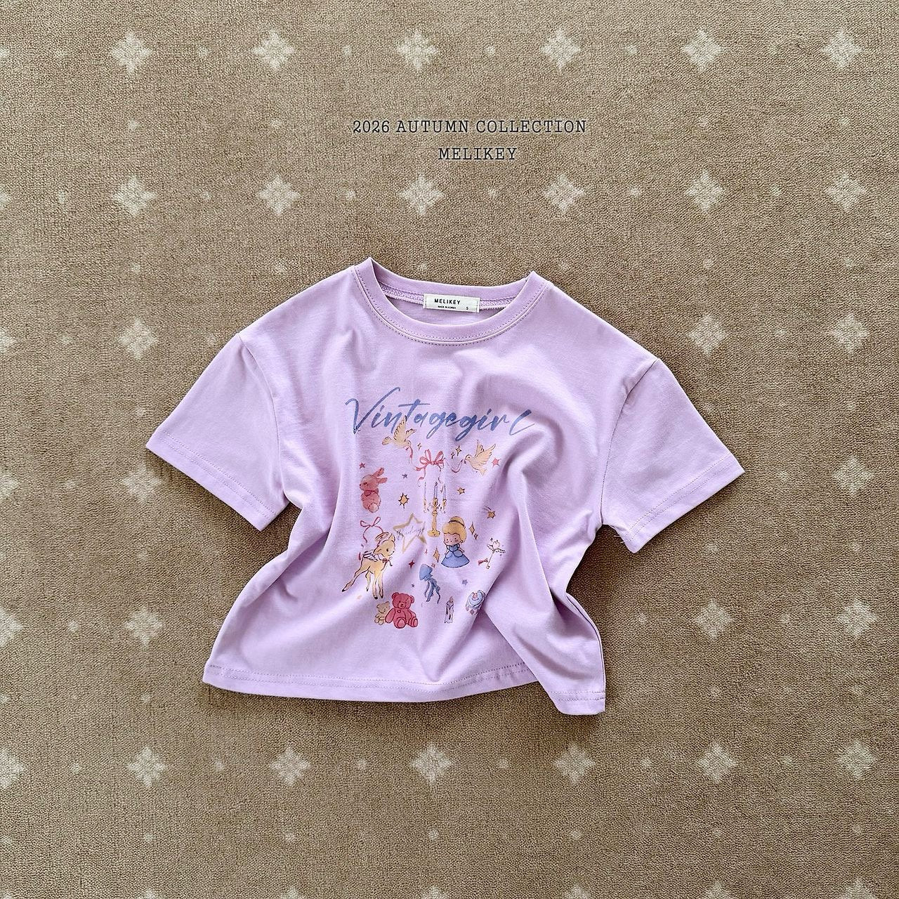 ［Melikey］Vintage girl tee