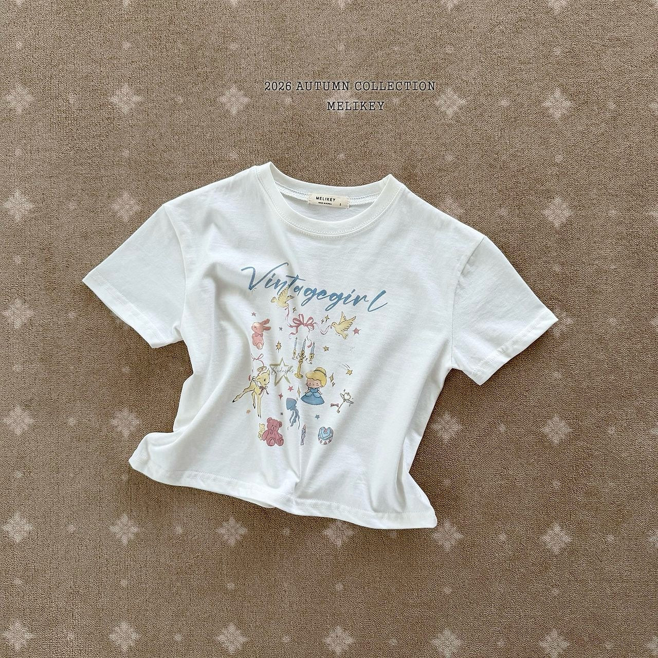 ［Melikey］Vintage girl tee