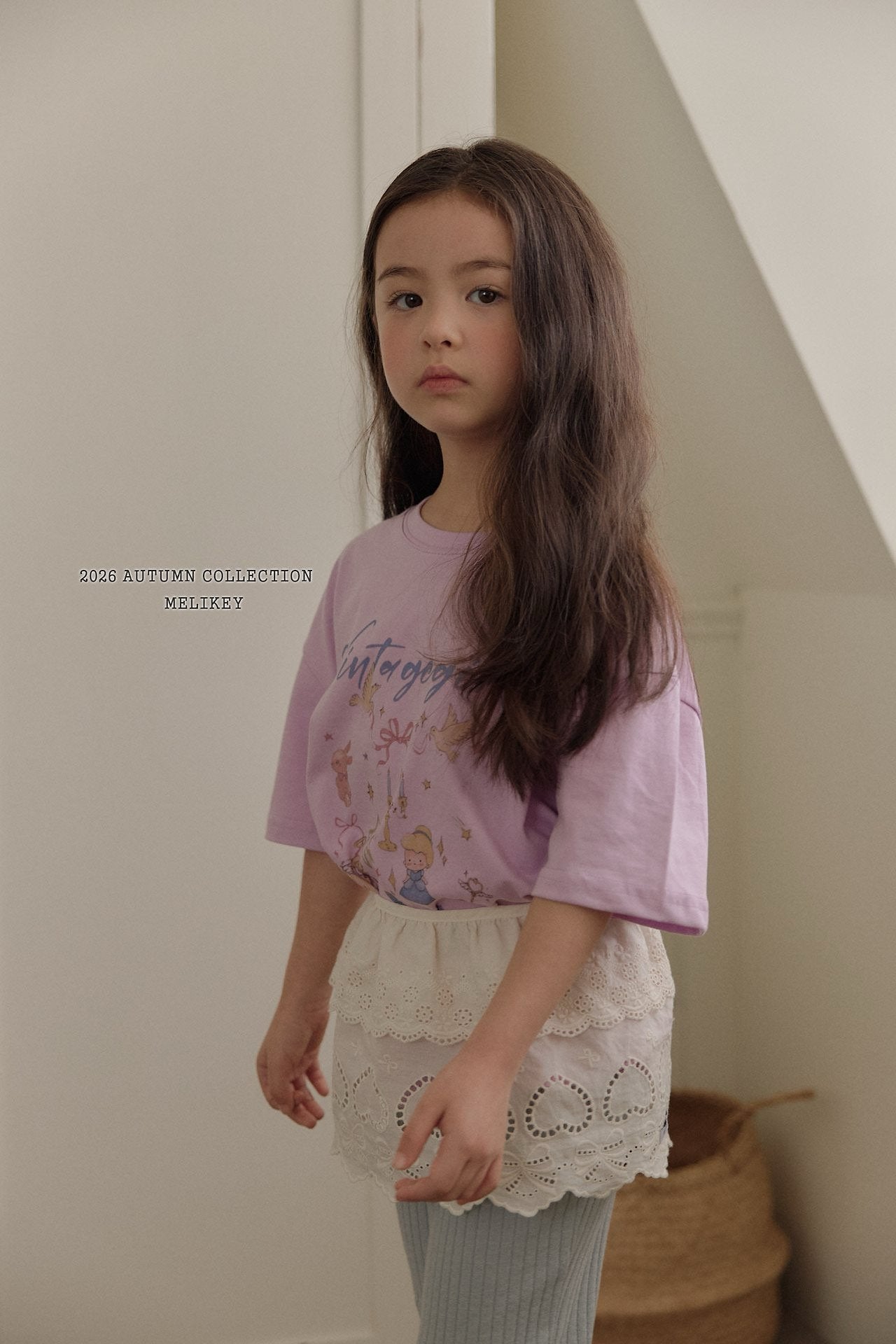 ［Melikey］Vintage girl tee