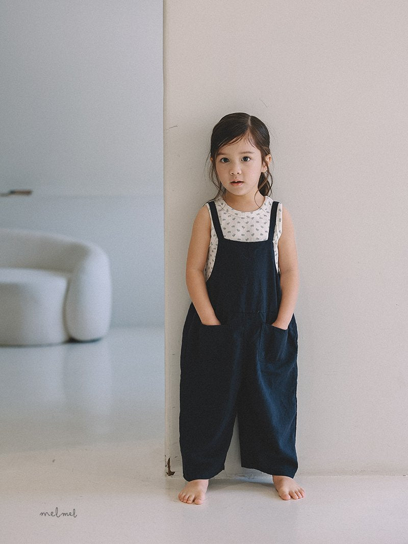 ［melmel］Linen overalls
