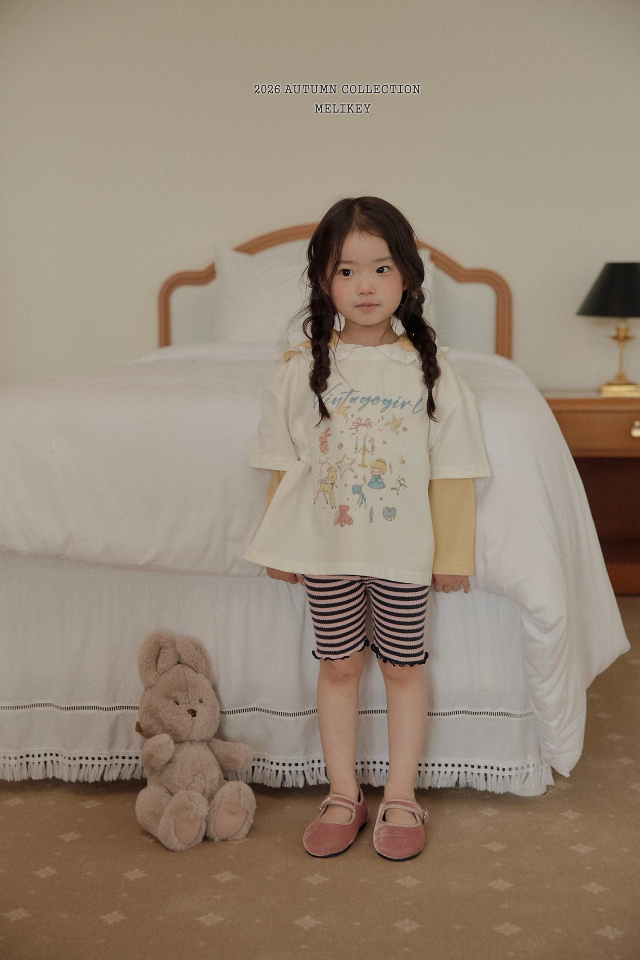 ［Melikey］Vintage girl tee