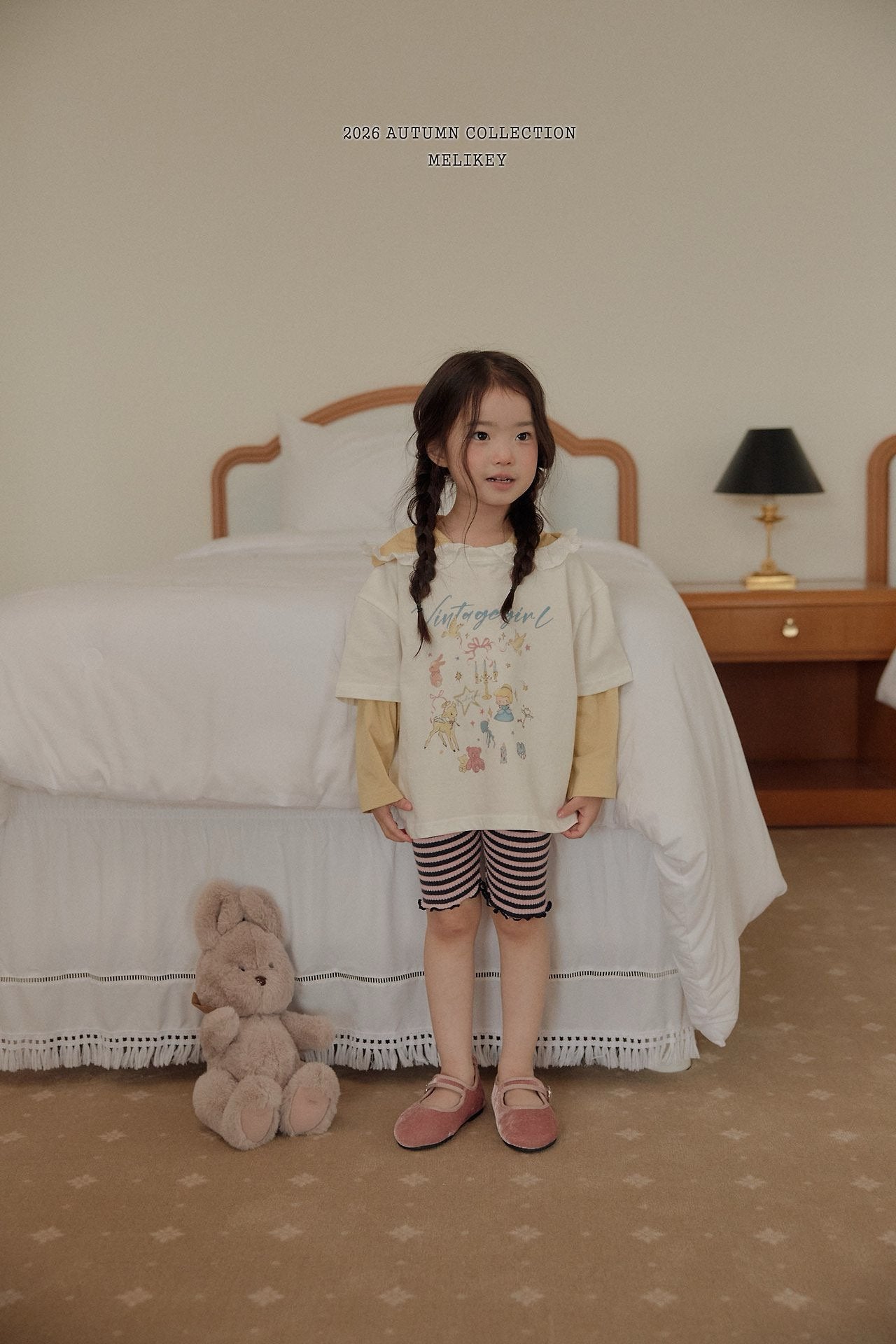 ［Melikey］Vintage girl tee