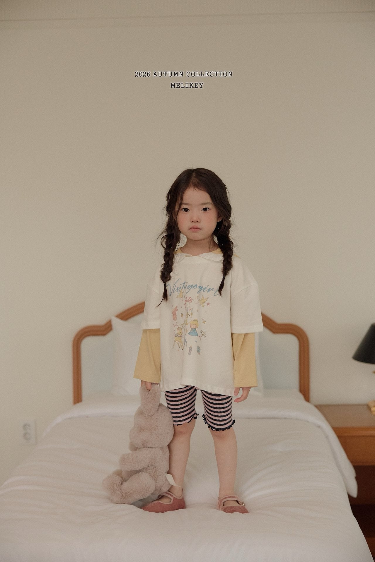 ［Melikey］Vintage girl tee