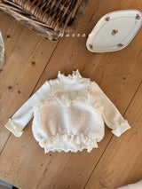 ［marron］Lace boa bustier