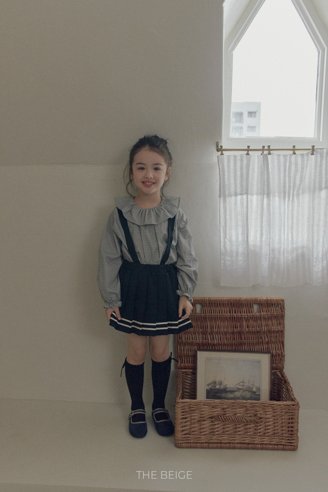 ［The beige］Pleated Skirt