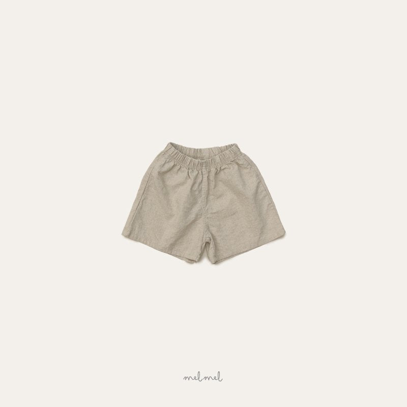 ［melmel］Linen short pants