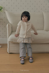 ［The beige］Ribbed Cardigan