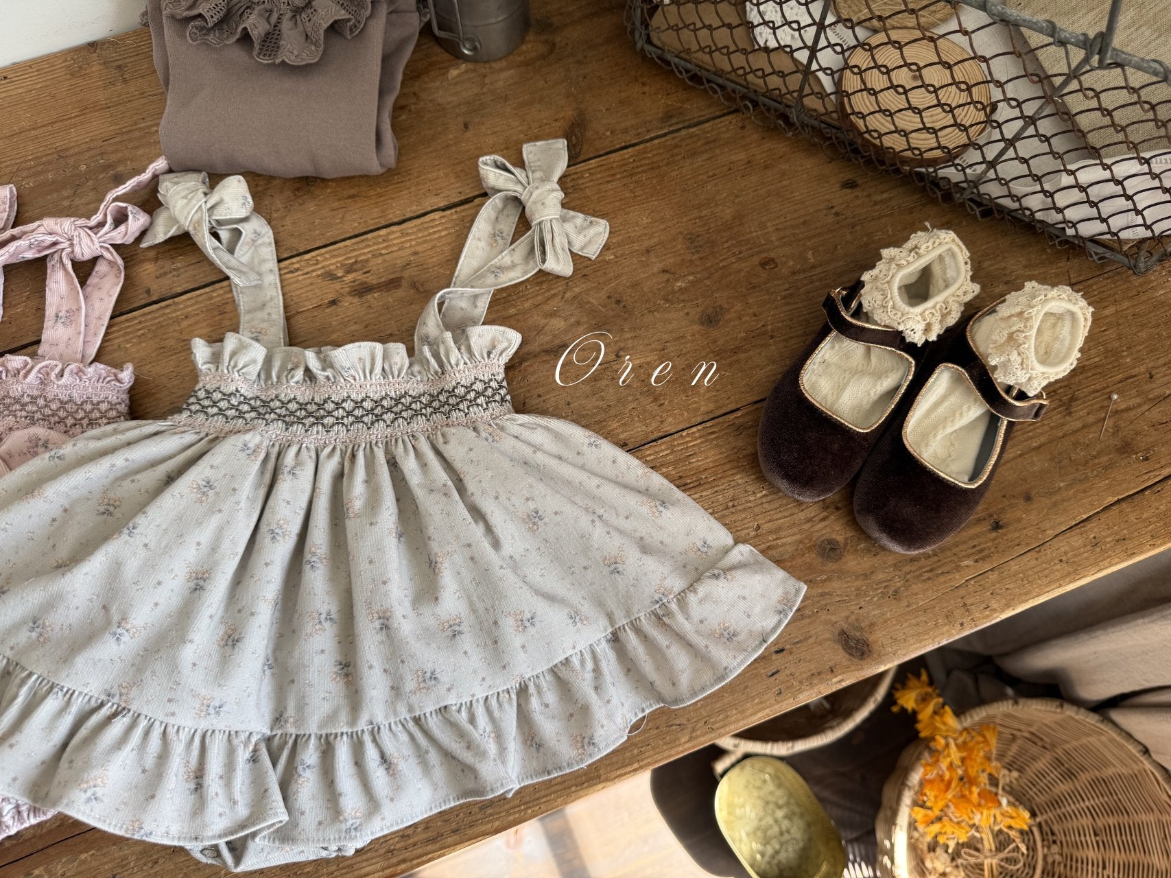 ［OREN］Emily smocking bloomer skirt