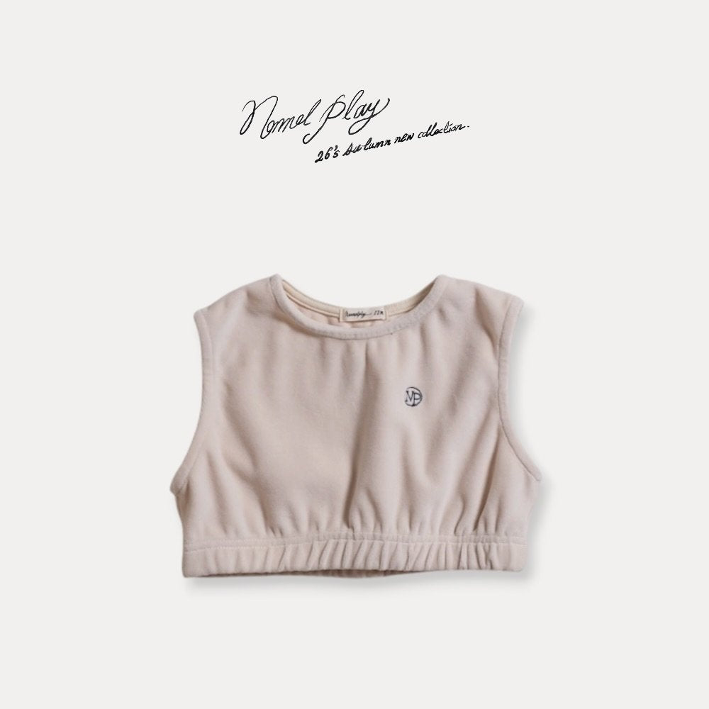 ［normalplay］Velvet Crop Vest