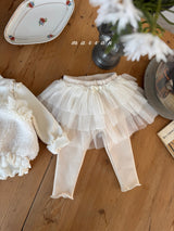 ［marron］Lace boa bustier