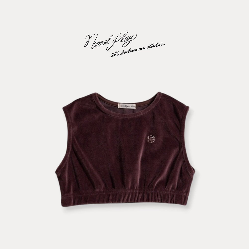 ［normalplay］Velvet Crop Vest