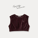 ［normalplay］Velvet Crop Vest