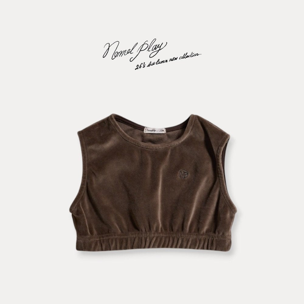 ［normalplay］Velvet Crop Vest