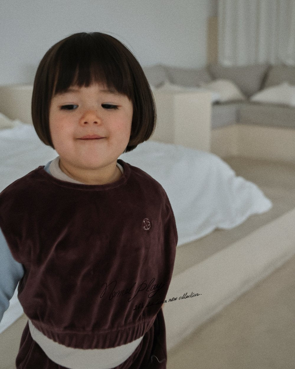 ［normalplay］Velvet Crop Vest
