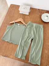 ［ohho］Heart pleats pants