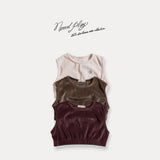 ［normalplay］Velvet Crop Vest