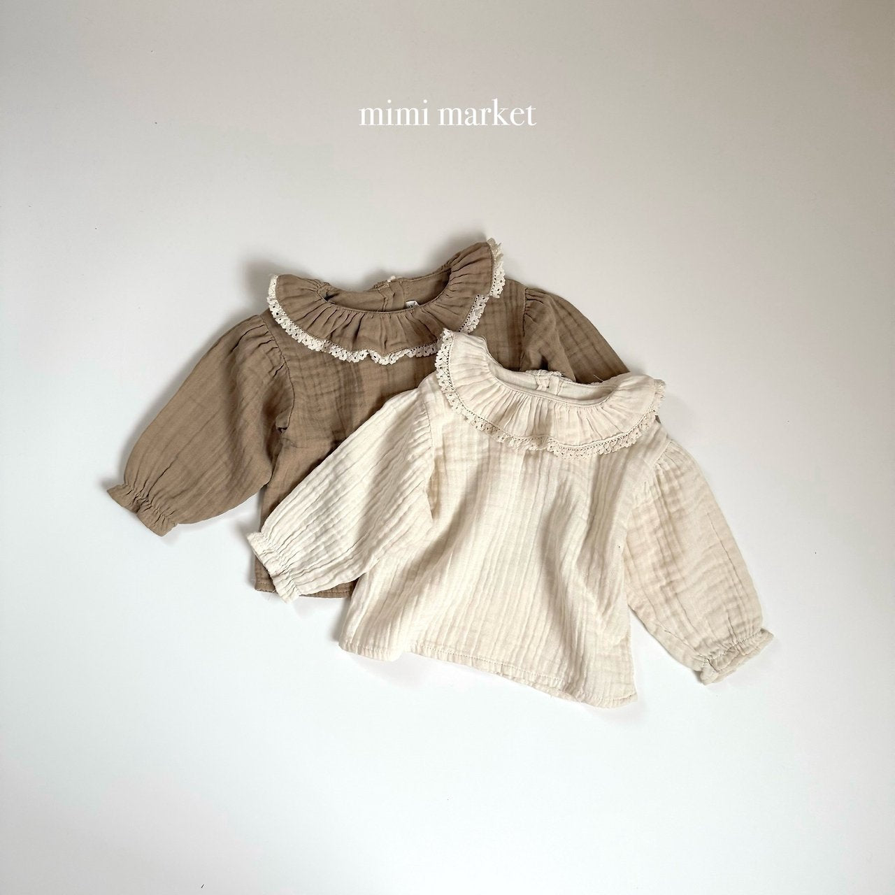 [mimi market] Pully lace collar blouse