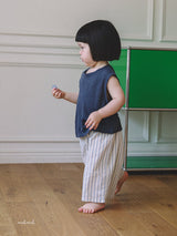 ［melmel］Stripe wide pants