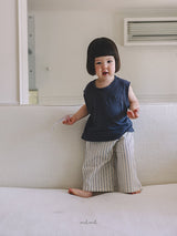 ［melmel］Stripe wide pants