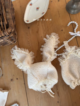 ［marron］Lace boa bustier