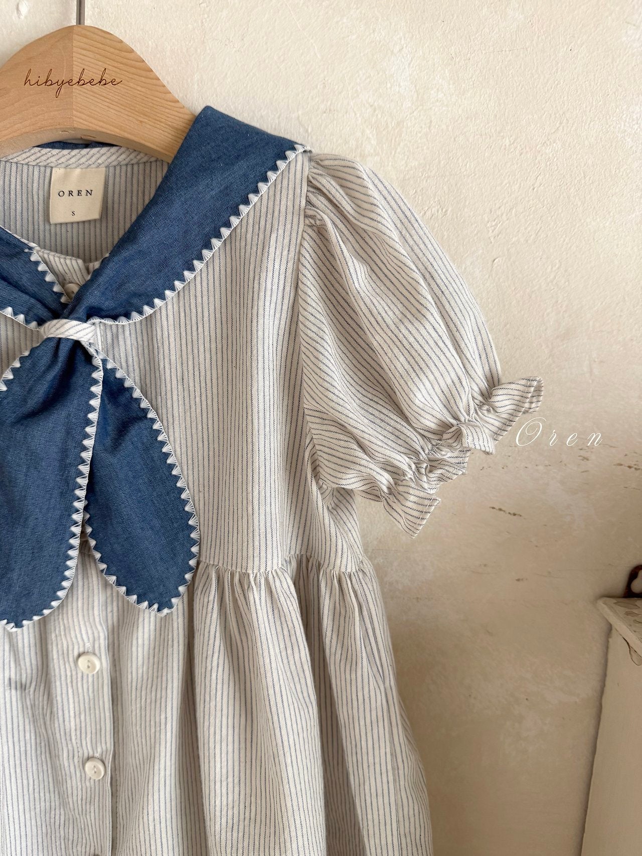 ［OREN］Pure tie stripe one-piece