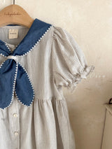 ［OREN］Pure tie stripe one-piece