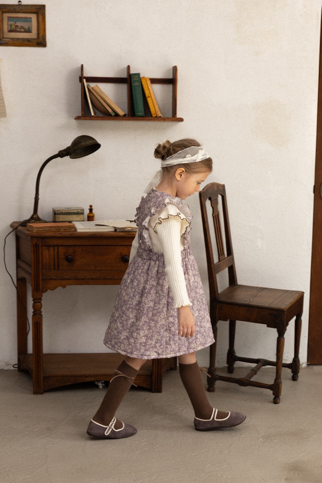 ［perrobebe］Iris padding one-piece