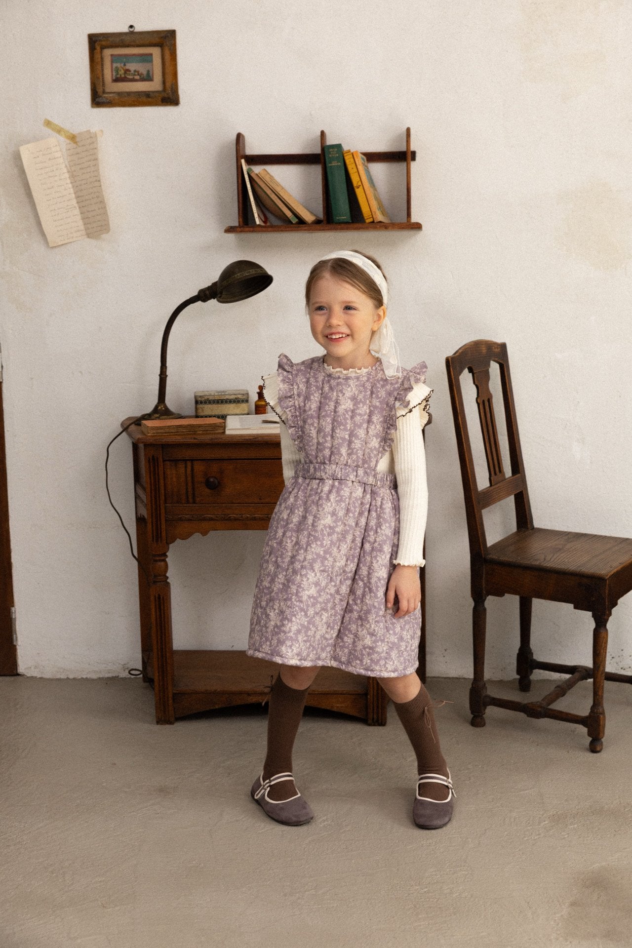 ［perrobebe］Iris padding one-piece